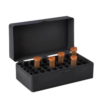 50-Place Hinged Boxes, Black