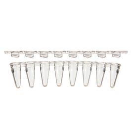 0.1 mL PCR 8-tube FLEX-FREE strip with clear flat 8-cap strips