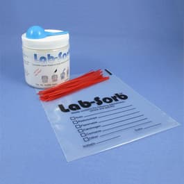 Lab-Sorb starter kit. Includes Lab-Sorb, scoop, and bags