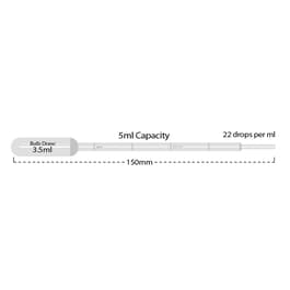 5 mL polyethylene transfer pipet, graduated