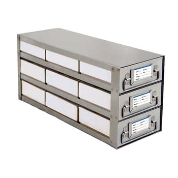 9-Place Upright Freezer Sliding Drawer Rack for 2&quot; H Boxes