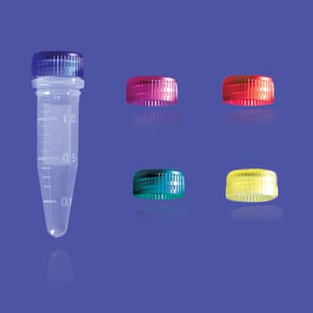 Screw Cap Microcentrifuge Tubes, Conical Base, 1.5 mL, assorted colors