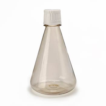 Polycarbonate Erlenmeyer Cell Shaker Flask, 2000 mL, Flat Bottom
