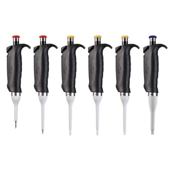 ErgoOne Single Channel Pipettes, Set of 6, 2.5, 10, 20, 100, 200, 1000 µL