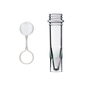 Self-Standing Tethered Screw Cap Microcentrifuge Tubes, 1.5 mL