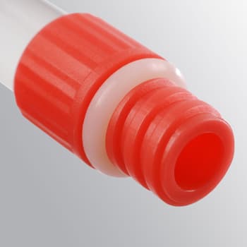 Micronic Screw Cap 96-Format, Standard Height, Closeup Red