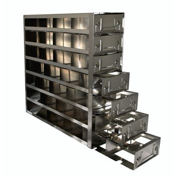 Upright Freezer Rack for 2” H Boxes - USA Scientific, Inc