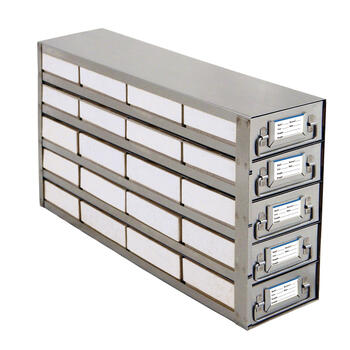 20-Place Upright Freezer Sliding Drawer Rack for 2&quot; H Boxes