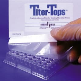 Titer-Tops polyethylene film, pierceable
