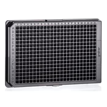 384W Microplate, PS, Flat Bottom, Black