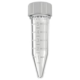 Eppendorf Tube 5.0 mL. Conical bottom centrifuge tube with screw cap.
