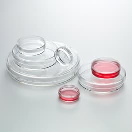 Sterile dishes have easy-to-handle lids, vented stacking rims
