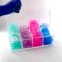 Benchtop acrylic vertical storage bins