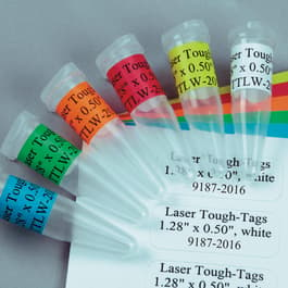 Tough-Tags® Labels on Sheets with Tubes