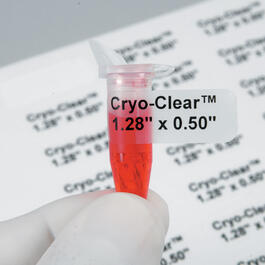 Clear Cryo-Tag Labels on Sheets