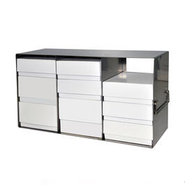 Upright Freezer Rack, Universal Box Height with Boxes