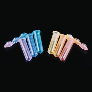Conical Base 2.0 mL Microcentrifuge Tubes, Assorted Colors