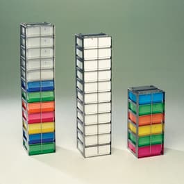 LSP Cryo/freezer boxes with 81-place cell divider. Life Science Products