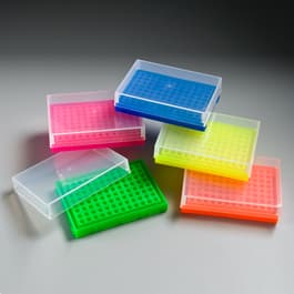 Compact PCR Tube Rack, Mixed Neon Colors