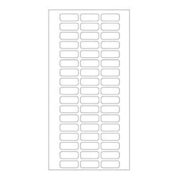 Mini Sheet Laser Cryo-Babies, 1.28&quot; x 0.50&quot; (33mm x 13mm), 1020 labels, white