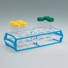 18-Place Polymer Tube Rack, Blue