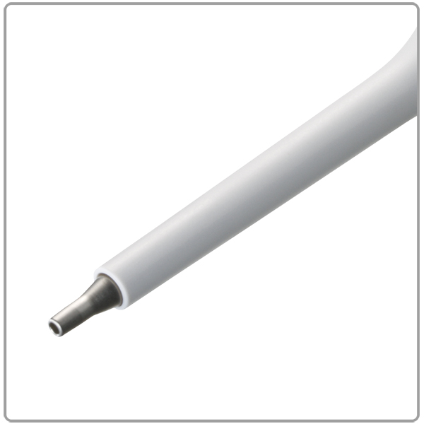 Close up of steel tipcone on pipette
