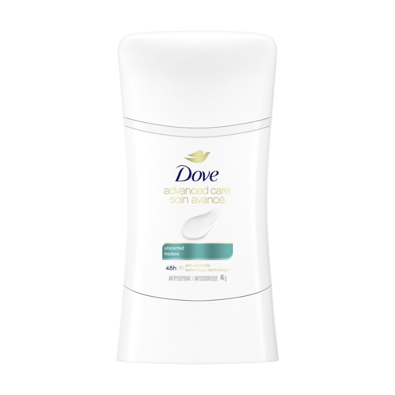 Dove Go Sleeveless Unscented Antiperspirant Stick - 45g