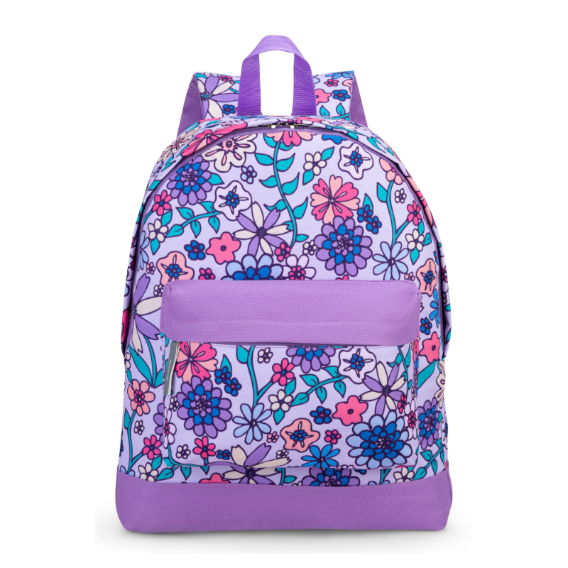 TRB POLY BP PUR FLORALPRT in Purple