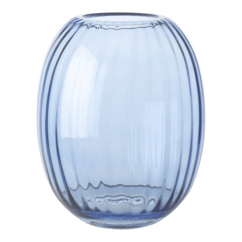 Collection by London Drugs Glass Vase Blue Francesca Dia- Grey - 20x25cm