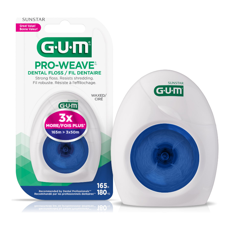 GUM ButlerWeave Dental Floss - Waxed - 165m