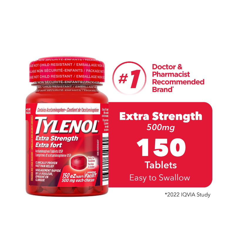 Tylenol* EZ Tabs - Extra Strength - 500mg/150sï¿½ ï¿½