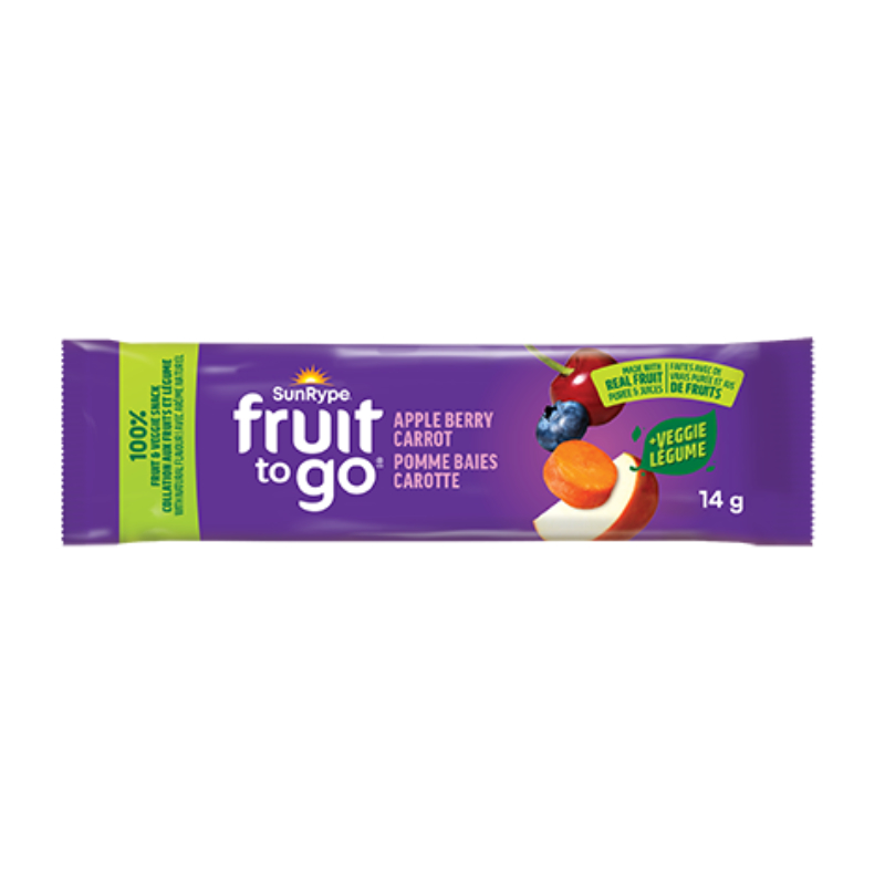 SunRype Fruit to Go Veggie - Apple Berry Carrot - 14g