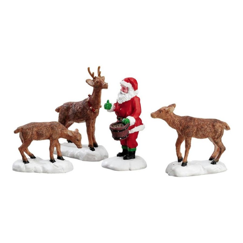 LEMAX SANTA FEEDS REINDEER