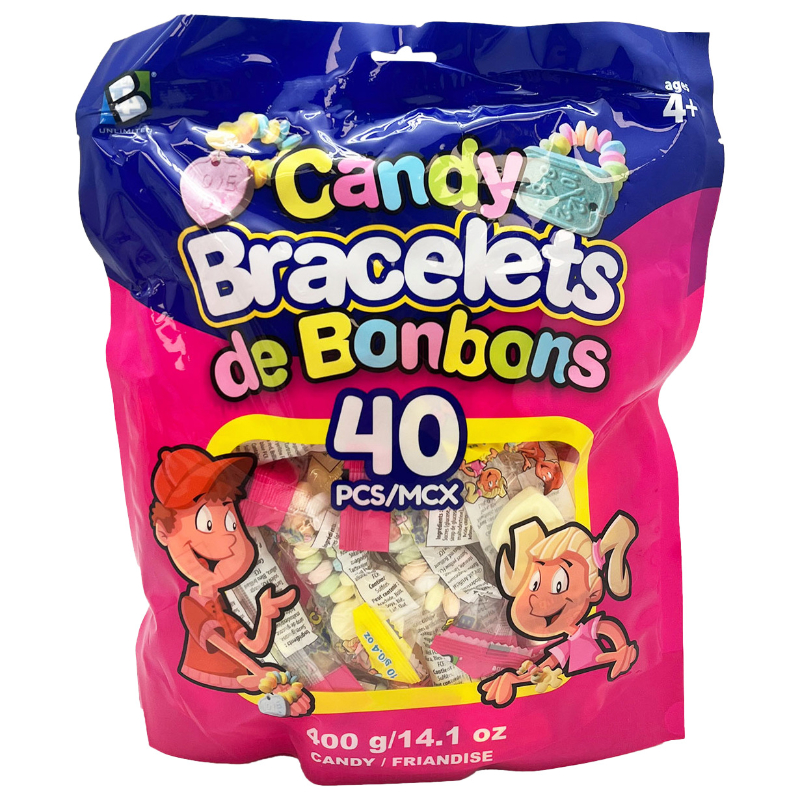 Candy Bracelets - Assorted - 400g / 40 count