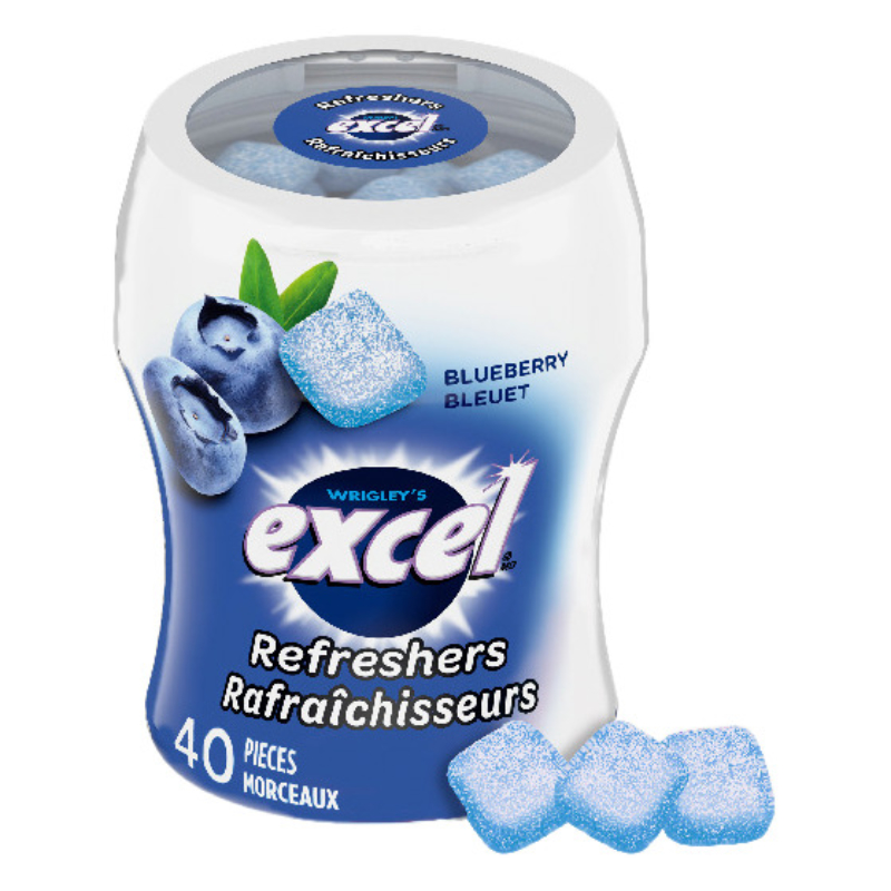 Excel Refreshers Blueberry Flavoured Sugar Free Chewing Gum