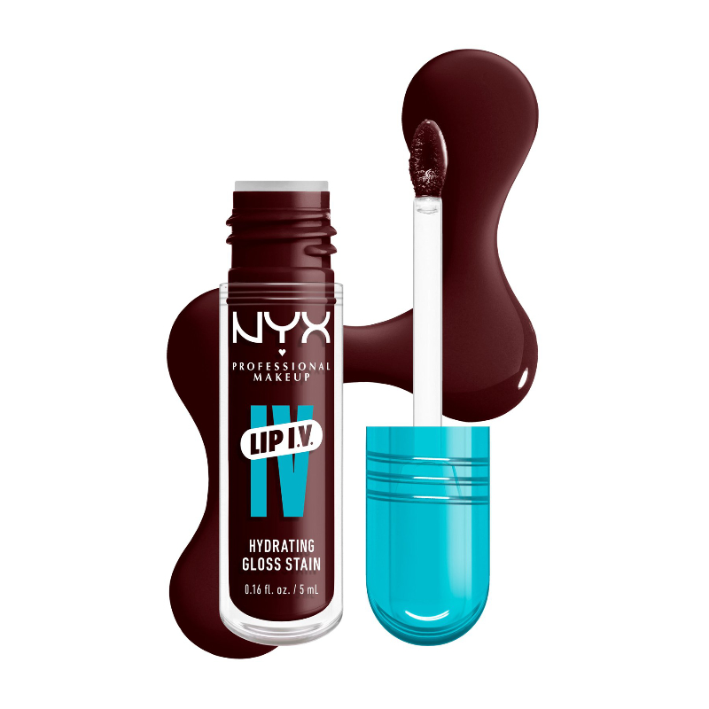 NYX WET SHOT IV COLOUR LIP WATER WINE in Brown