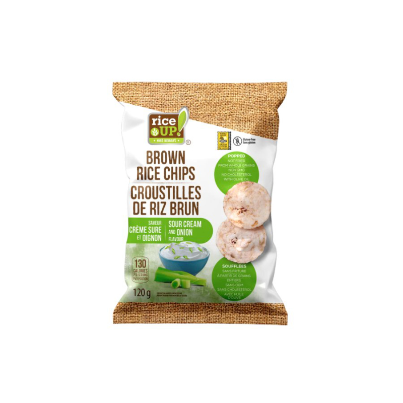 RICE UP RICE CHIPS S/CR/ON 120G