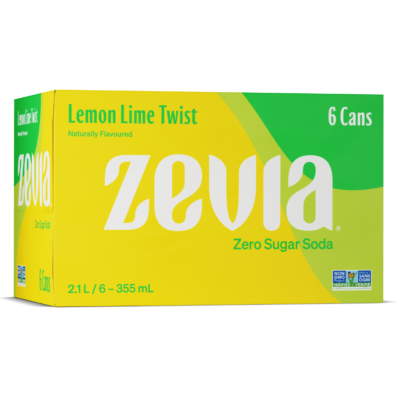 Zevia Soda - Lemon Lime Twist - 6x355ml