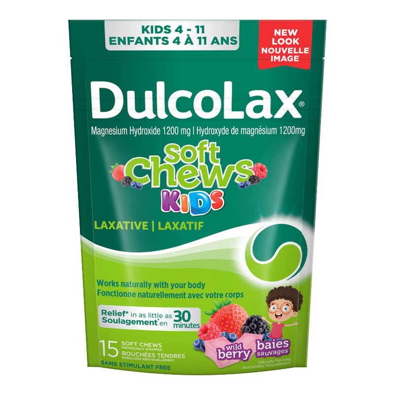 Dulcolax Soft Chews Kids Laxatives - Wild Berries - 15s