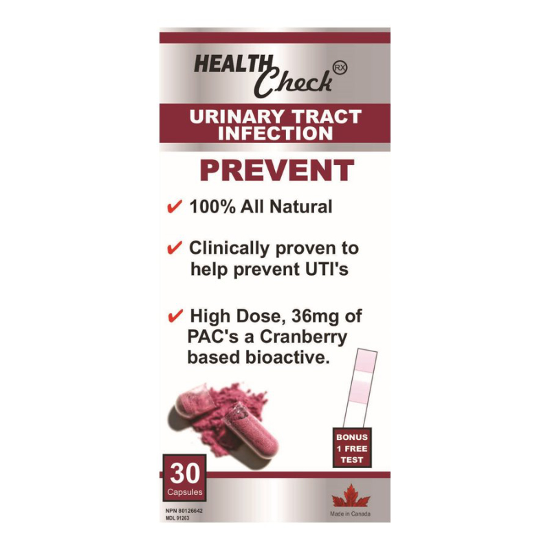 Health Check Rx Urinary Tract Infection Prevent Capsules - 30's