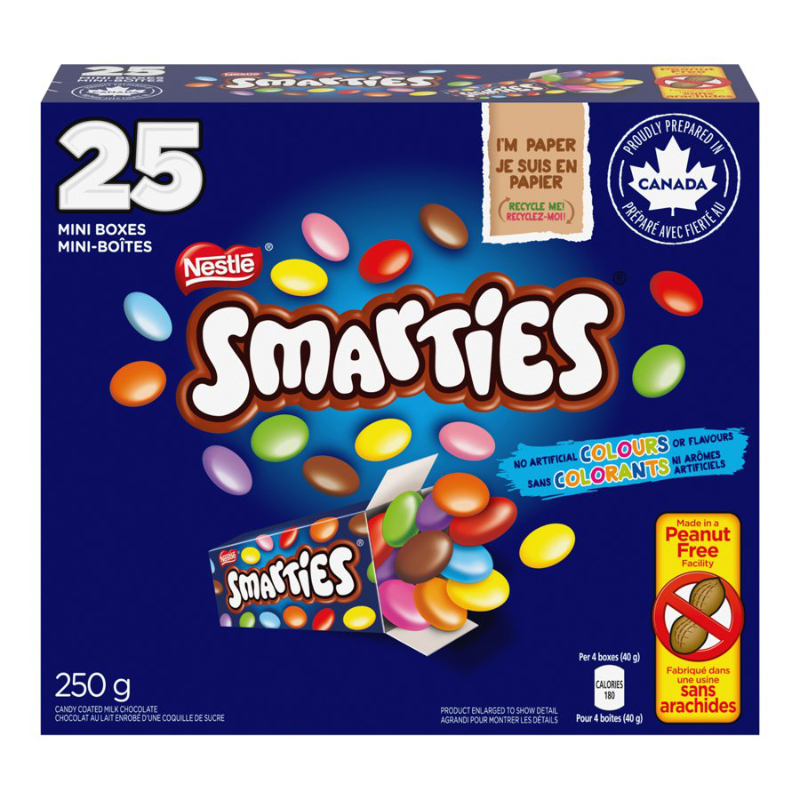 Nestle Smarties Mini Boxes - 250g / 25 count