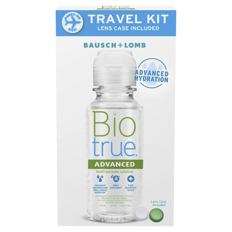 Biotrue Advanced Travel Kit Contact Lens Disinfecting Solution - 60ml