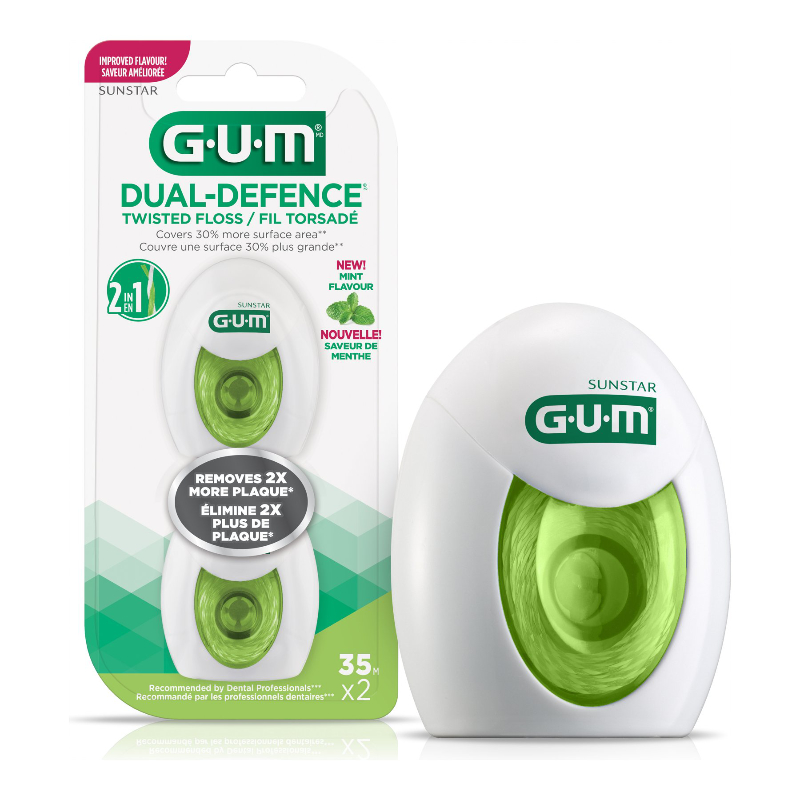 GUM Dual-Defence Twisted Floss - 2's