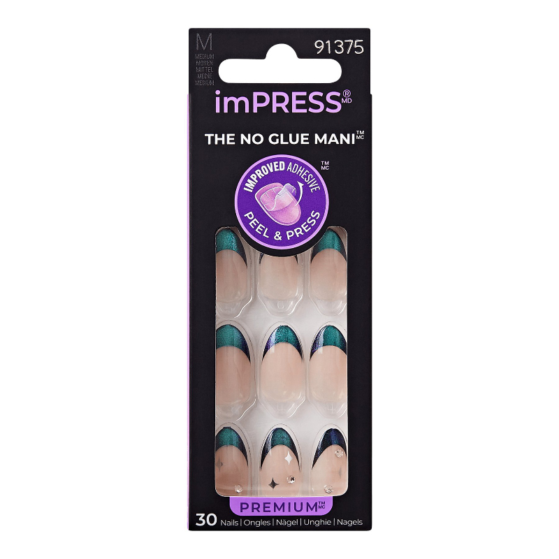 ImPRESS Press-on Manicure Premium False Nails Kit - Medium - Almond - Visions - 30's