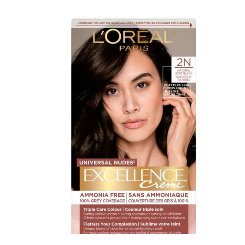 L'Oreal Paris Excellence Creme Universal Nudes Permanent Hair Color - Soft Black (2N)