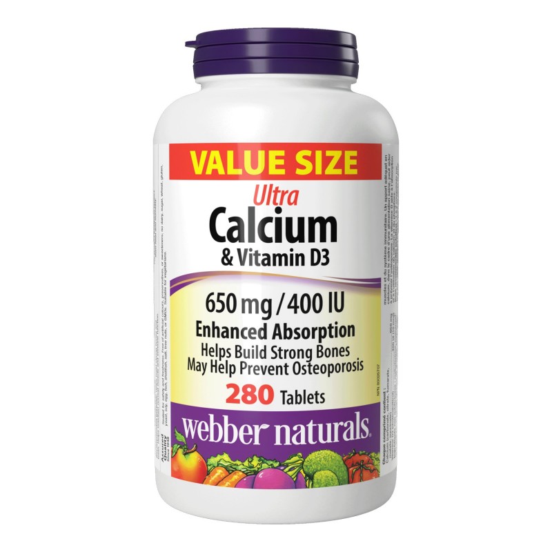 Webber Naturals Value Size Ultra Calcium & Vitamin D3 Tablets - 280s