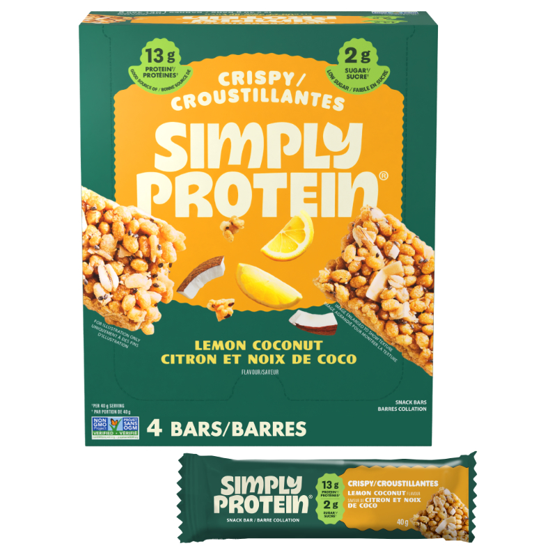 SimplyProtein Plant-Based Snack Bars - Lemon Coconut - 4 x 40g