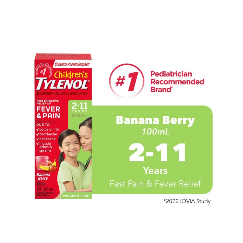 Tylenol* Children's Liquid - Banana - 100ml