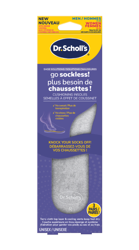 Dr. Scholl's Go Sockless! Insoles - Unisex - 3 pairs