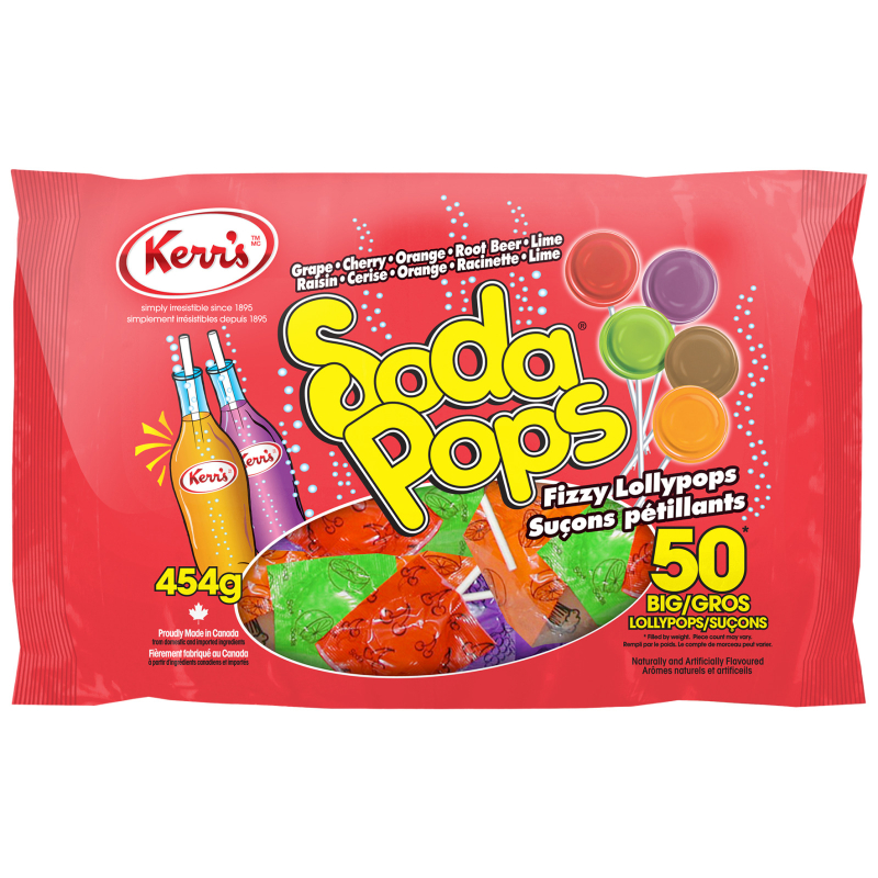 Kerr's Soda Pops Lollipops - 454g